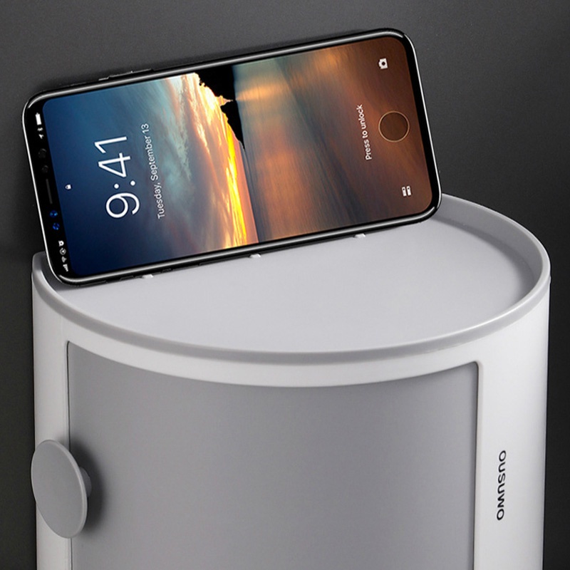 Hộp đựng mỹ phẩm  có thể để bàn/treo phòng tắm theo phong cách Bắc Âu