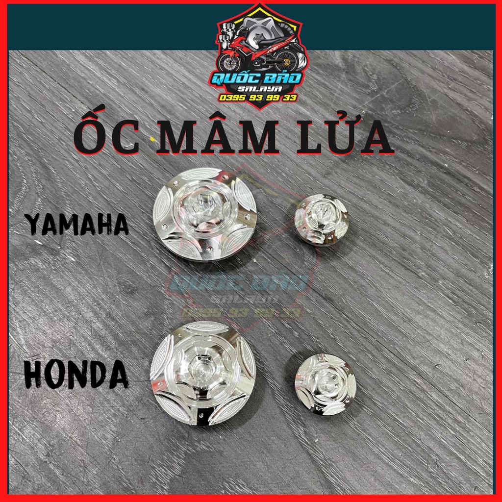 Ốc mâm lửa salaya chất liệu inox 304 mẫu ngôi sao cho Yamaha Honda