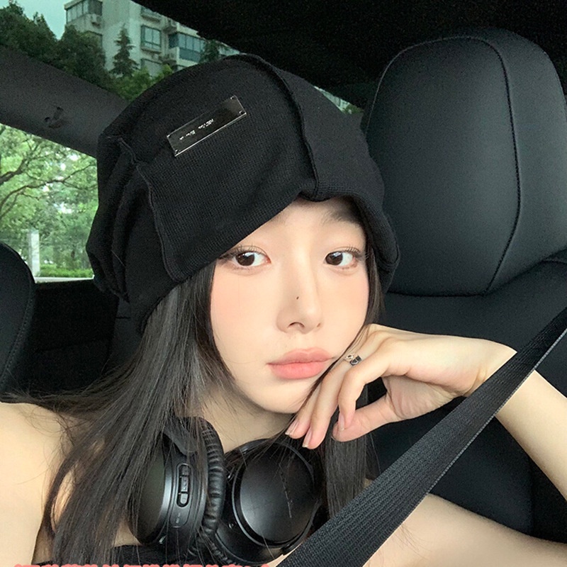 Mũ Lưỡi Trai Màu Trơn Họa Tiết Biển Báo Cá Tính Cho Nữ Ốp