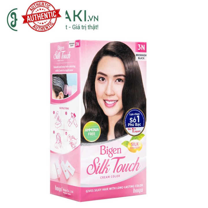 [Mã chiết khấu giảm giá sỉ mỹ phẩm chính hãng] Thuốc Nhuộm Tóc Phủ Bạc Bigen Silk Touch Cream Color