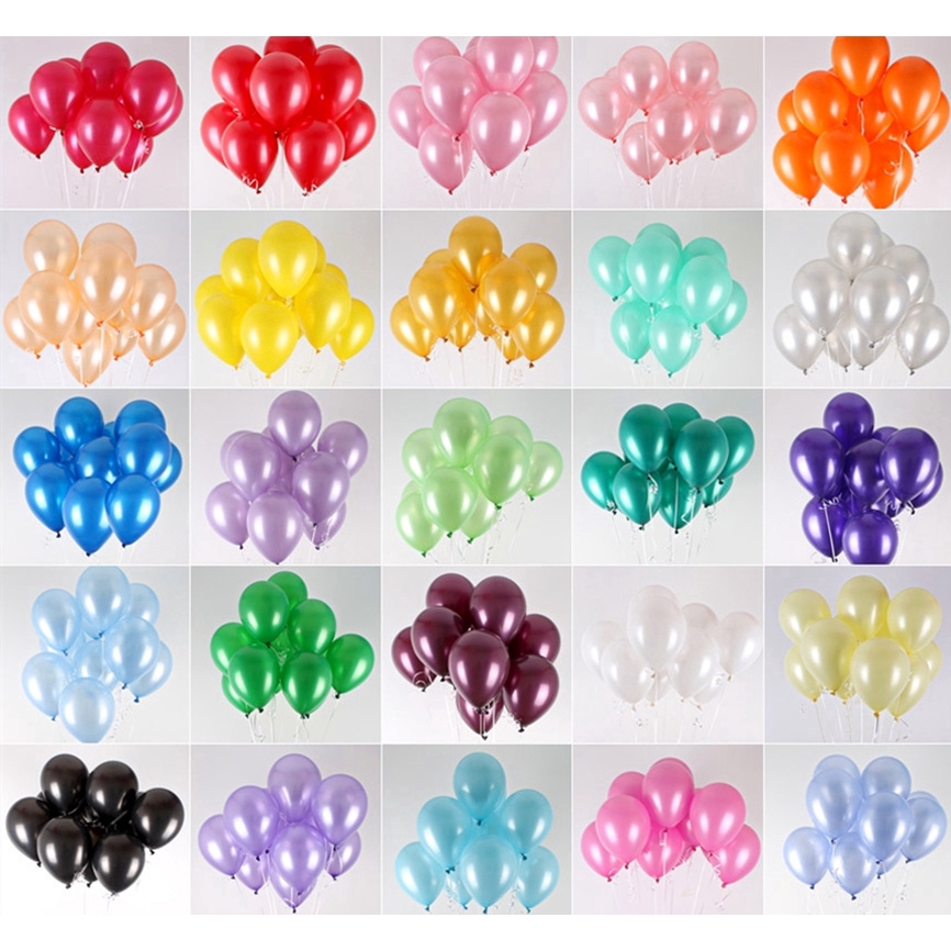 Bộ 50 quả bong bóng latex đủ màu sắc trang trí lễ tiệc