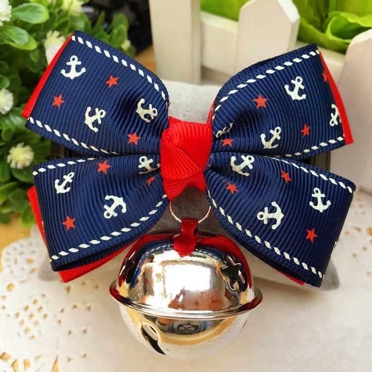 Vòng cổ nơ kèm chuông lớn cho chó mèo