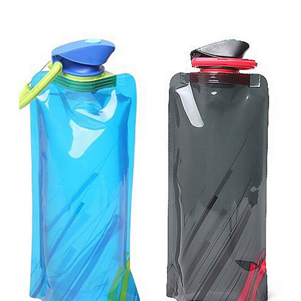 Bình đựng nước 700ml gập được có thể tái sử dụng linh hoạt cho đi cắm trại