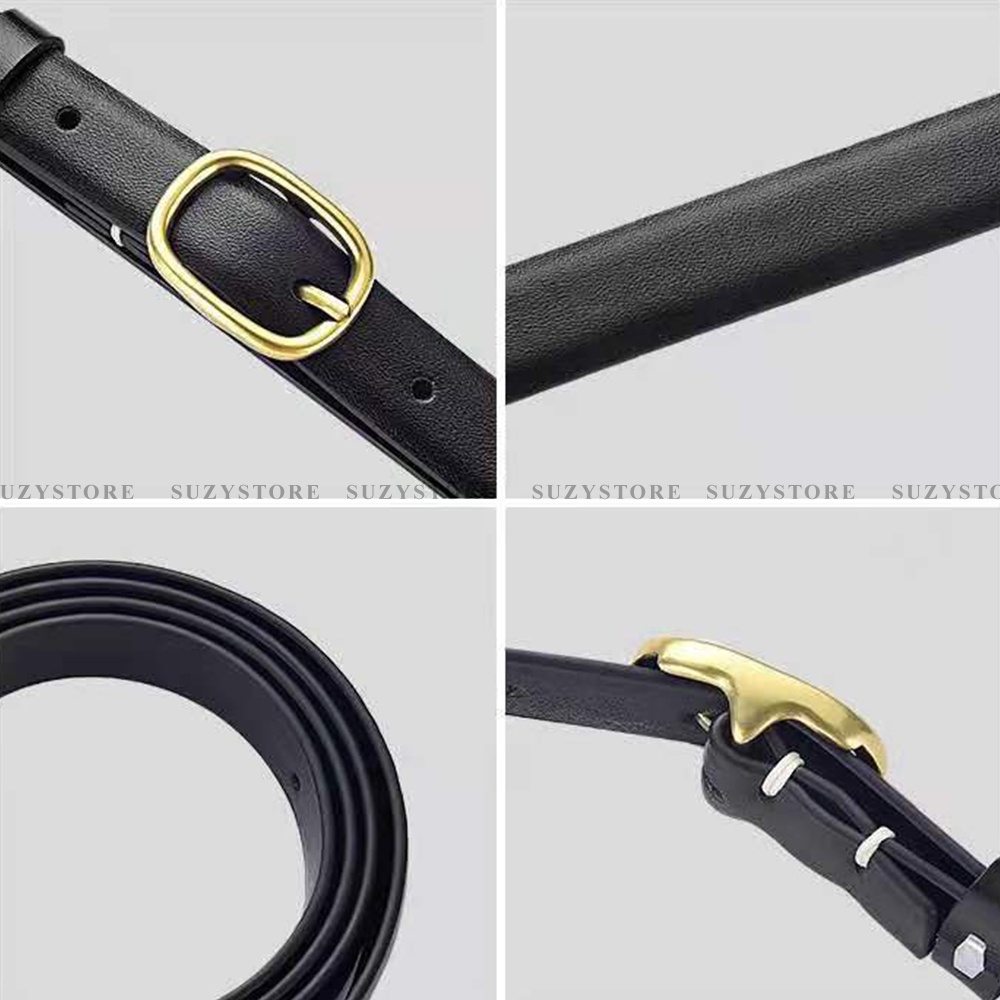 Thắt lưng bản 1,8cm dây nịt nữ suzystore, da thật, khóa kim loại cao cấp TLSU11