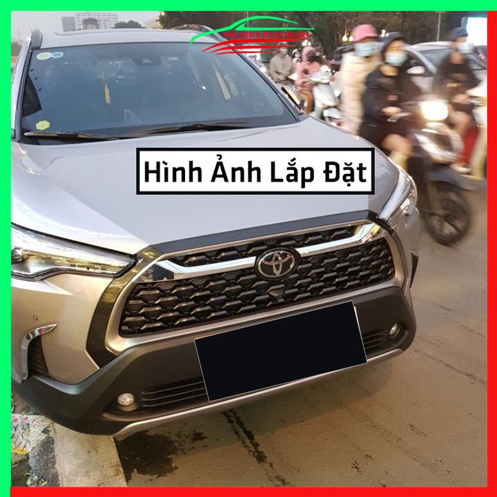 Ốp trang trí mặt ca lăng, calang Corolla Cross 2020 mạ Crom trang trí làm đẹp xe