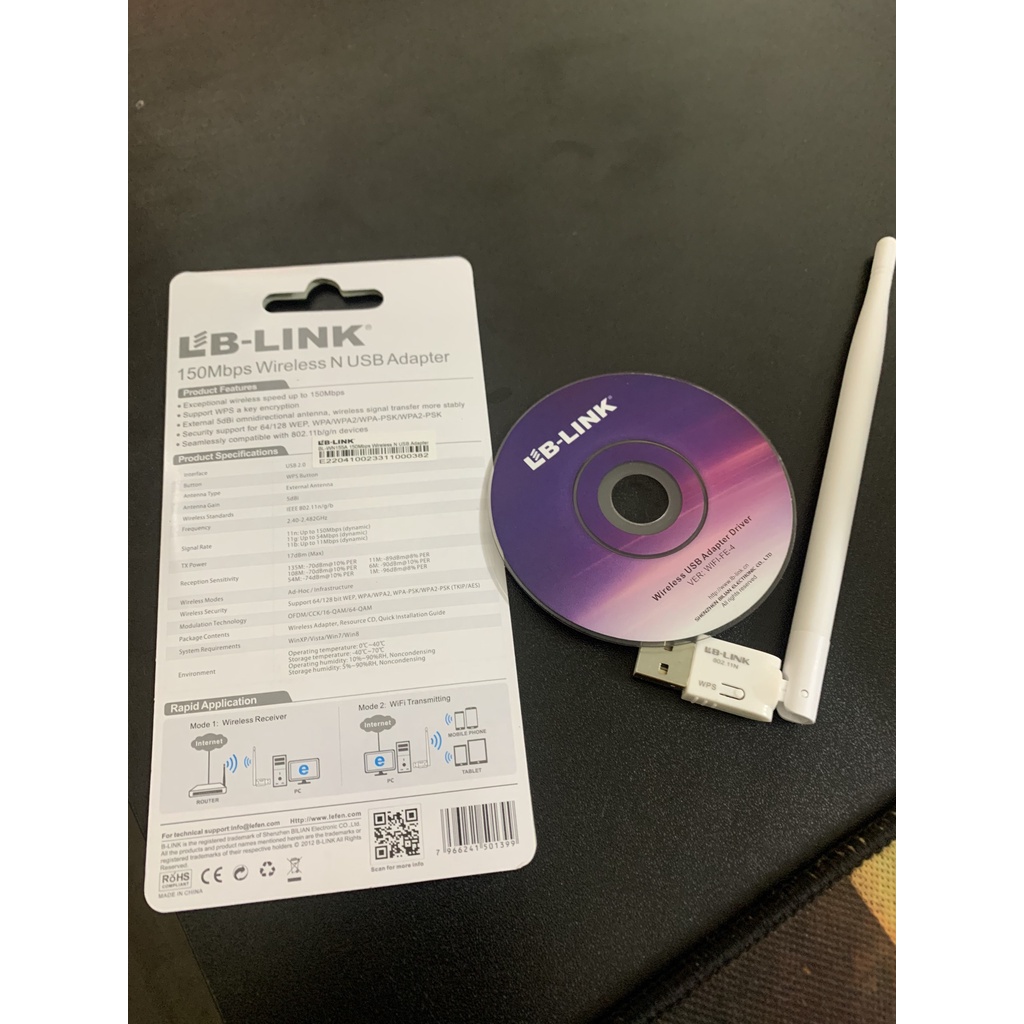 USB Thu Wifi cho PC - Laptop LB-Link BL-WN155A - Hàng Chính Hãng Bảo Hành 2 Nắm