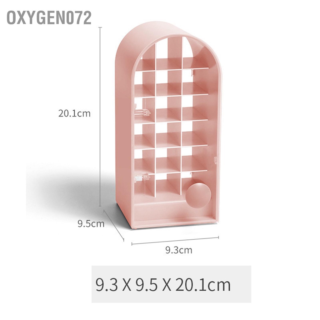 Oxygen072 Hộp đựng son môi 18 Spaces Castle Molding chống bụi ABS - khay đựng son môi có nắp