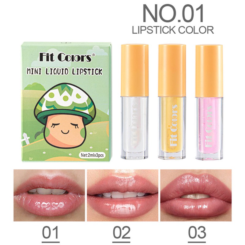 Set 3 Son Kem Lì Mini Chống Nước Lâu Trôi Suốt 24 Giờ
