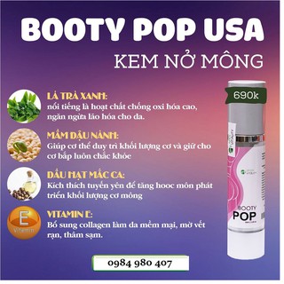 Kem nở mông Booty Pop chính hãng