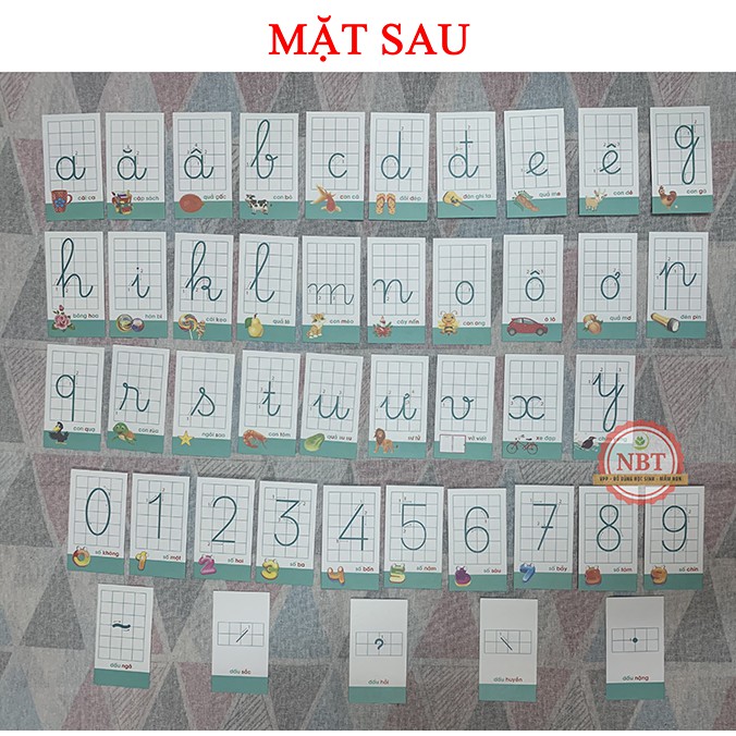 Bộ thẻ học thông minh cao cấp cho trẻ mầm non giúp bé nhận biết chữ cái và số