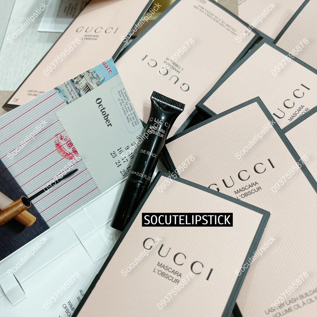 Mascara L'obscur Gu.cci 1 Eve Black Dài Và Dày Mi Không Bị Vón Cục Minisize