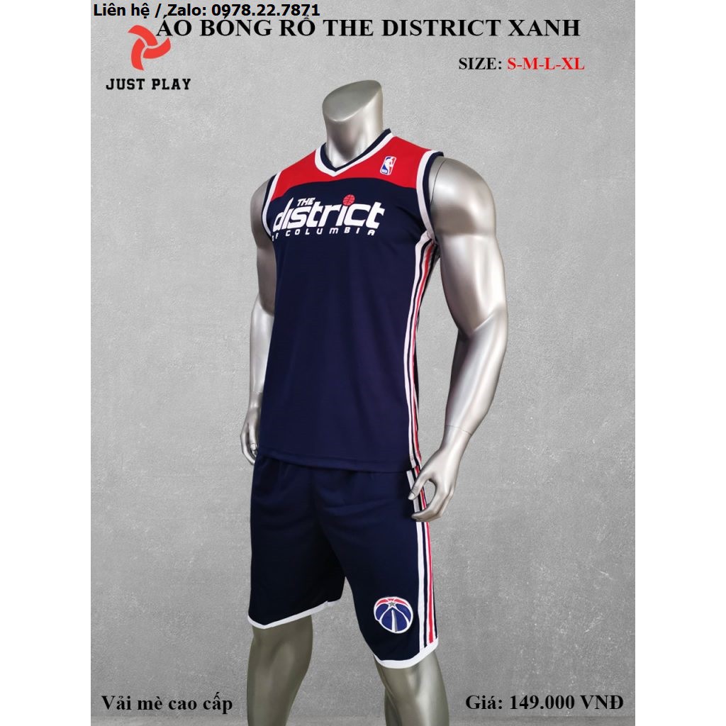Bộ Quần Áo Bóng Rổ Washington Wizards The District