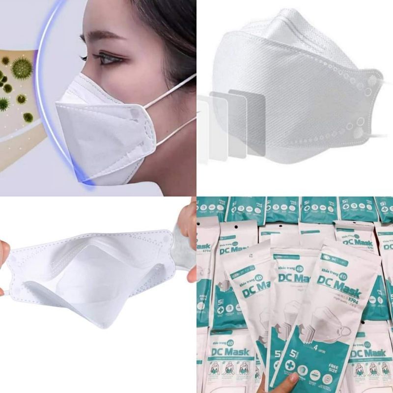 Khẩu Trang 4D Mask kháng khuẩn KF94 công nghệ Hàn Quốc