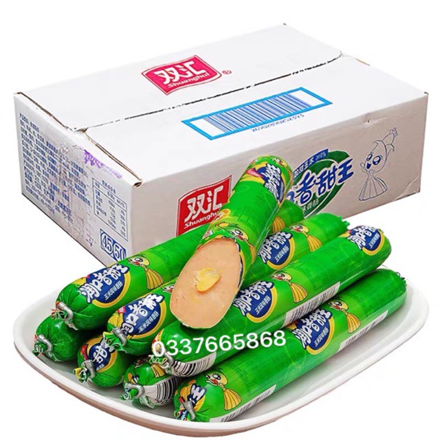 1 HỘP 60 CHIẾC XÚC XÍCH NGÔ XANH THANH DÀI (1c/38g)