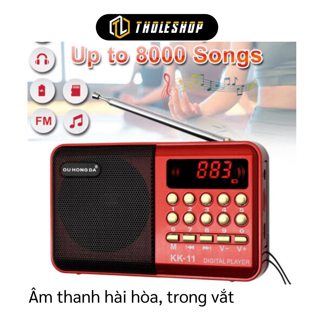 [SGD] Máy Nghe Radio - Máy Nghe Nhạc, Mini MP3, Radio KK-62, Âm Thanh Rõ Ràng 6152