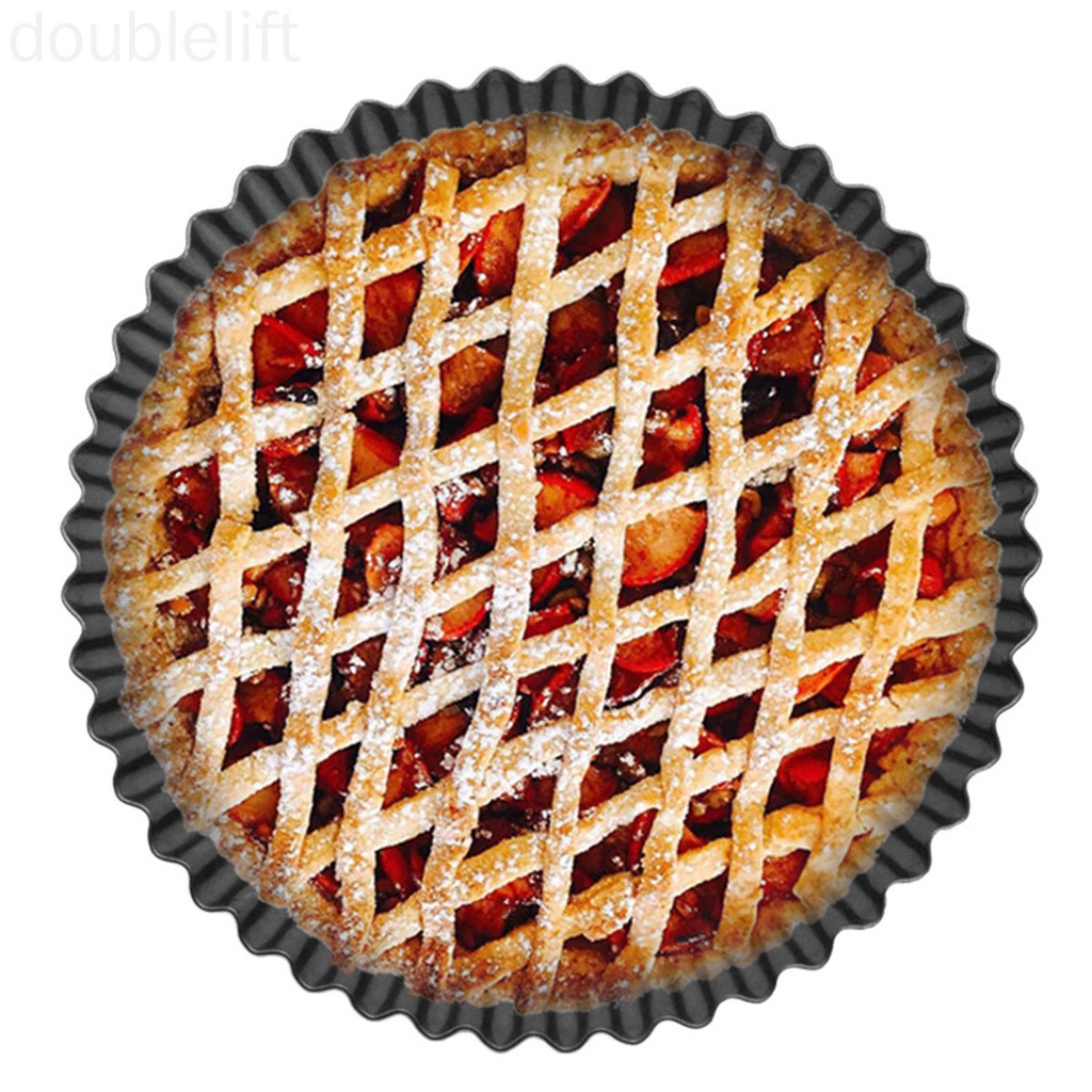 Khuôn làm bánh pizza dáng tròn bằng thép carbon có thể tháo rời phần đáy đa năng tiện lợi