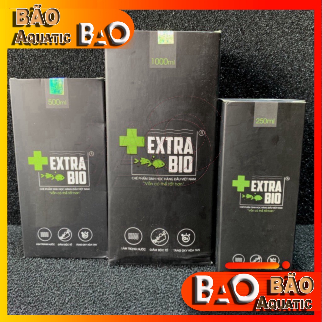 EXTRA BIO CHAI 250ML Vi sinh làm trong nước, khử tanh hôi bể cá, hồ cá cảnh