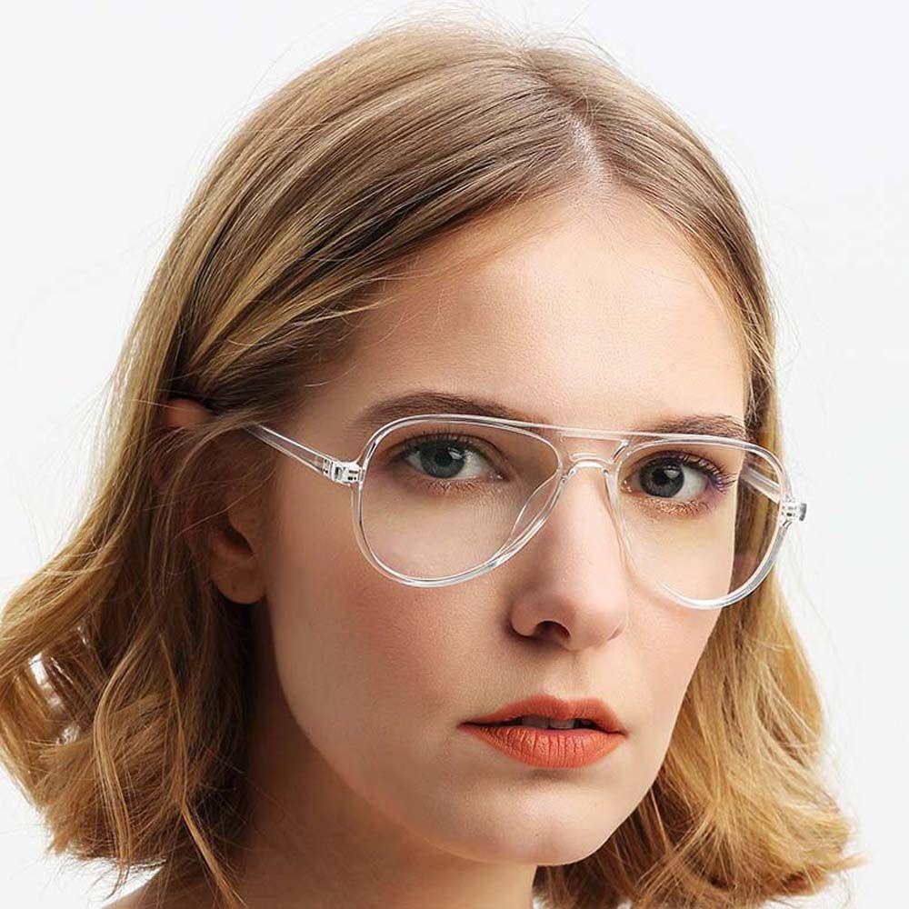 Mắt Kính Gọng Vuông Tròng Phẳng Nhiều Màu Trong Suốt Thời Trang Cho Nữ MXMUSTY