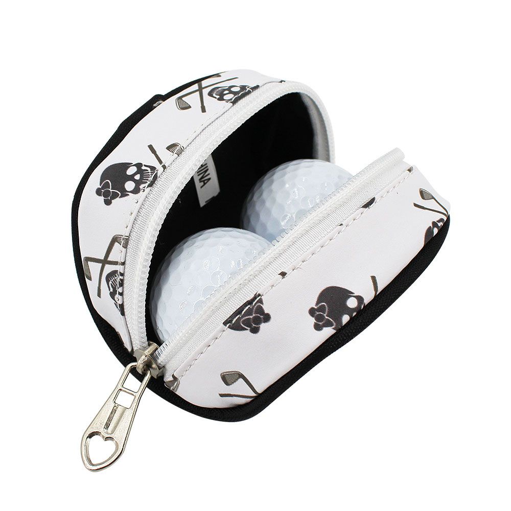 Túi da PU đeo hông đựng bóng golf hình đầu lâu nhỏ gọn bền bỉ