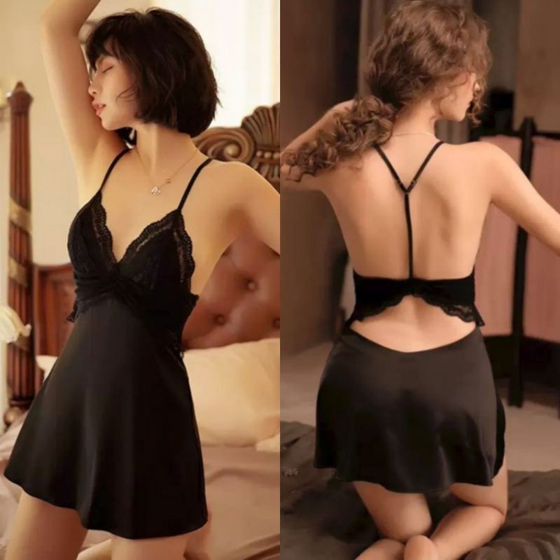 Váy Ngủ Sexy, Đầm Ngủ Sexy Vải Satin Cao Cấp VAYCHUT