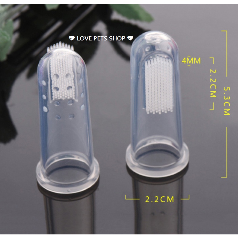 Bàn chải đánh răng cho Chó Mèo bằng Silicon xỏ ngón - Love pets shop