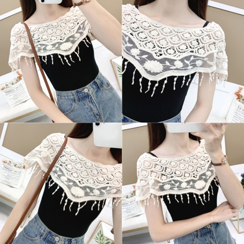 Khăn Choàng Ren Thêu Họa Tiết Xinh Xắn Dành Cho Cô Dâu