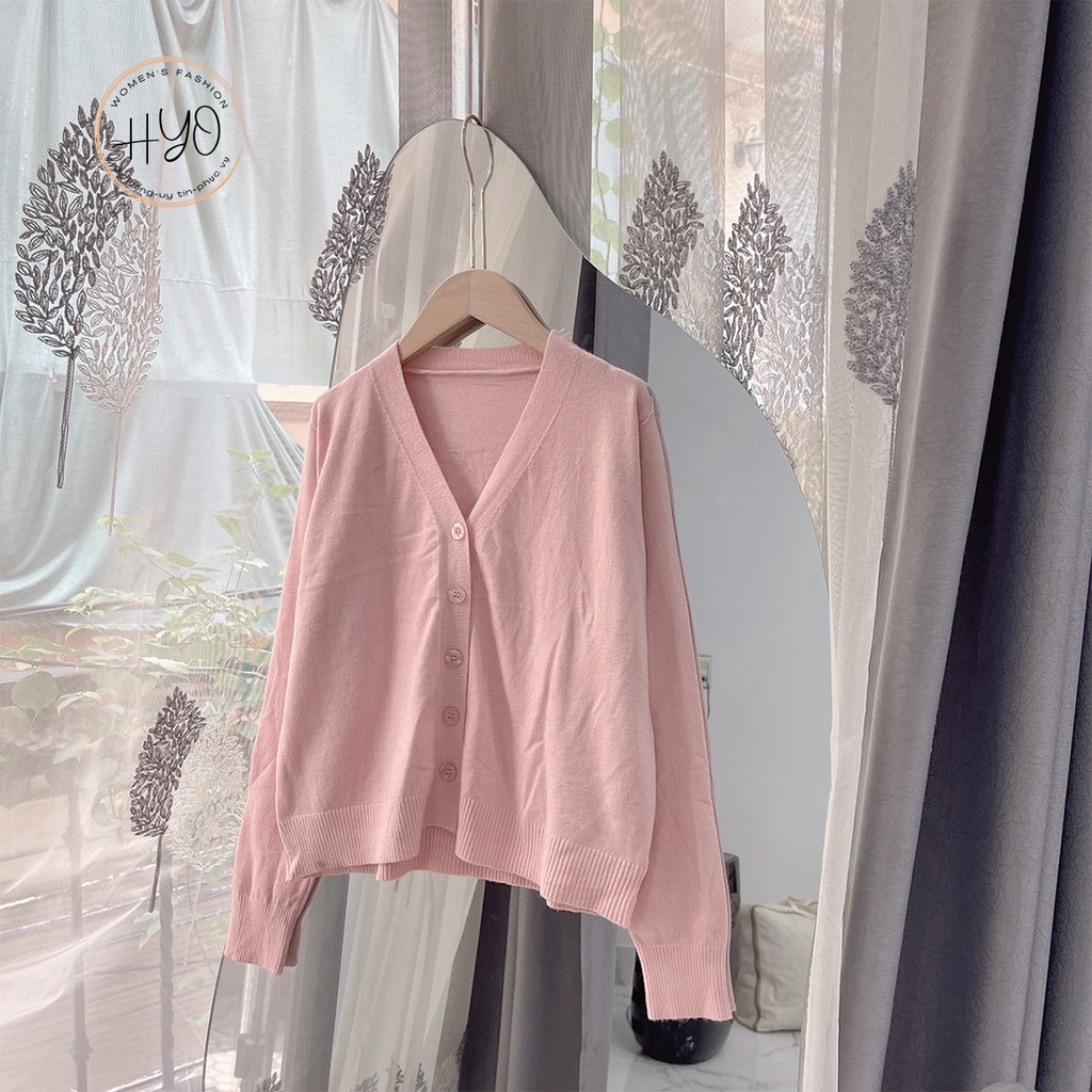 Áo khoác cardigan len mỏng trơn ulzzang hàng Quảng Châu