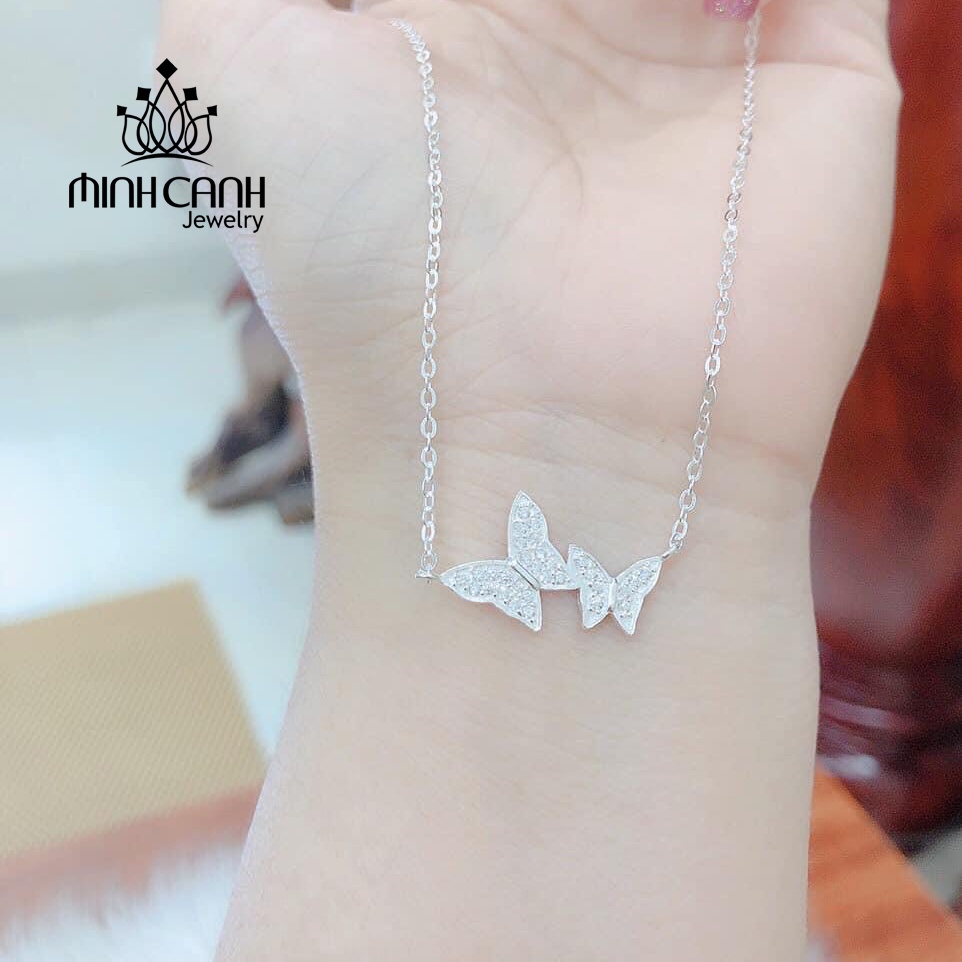 Dây Chuyền Bạc Bướm Đôi Minh Canh Jewelry