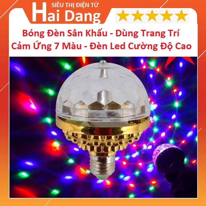 Bóng Đèn Sân Khấu, Đèn Trang Trí - Cảm Ứng 7 Màu - Đèn Led Cường Độ Cao New 2020