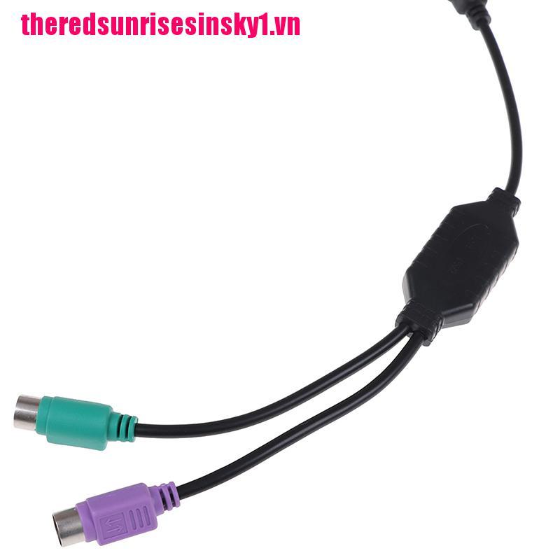 (3C) Giắc Chuyển Đổi Từ Usb Male Sang Ps / 2 Ps2 Female