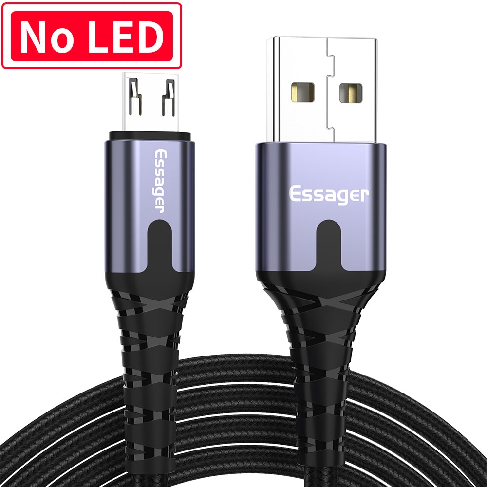 Cáp sạc nhanh Essager Micro USB có đèn LED cho điện thoại Android Samsung Xiaomi Oppo