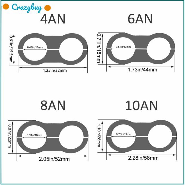 Kẹp Nối Ống Nhiên Liệu An4/An6/An8/An10 | BigBuy360 - bigbuy360.vn