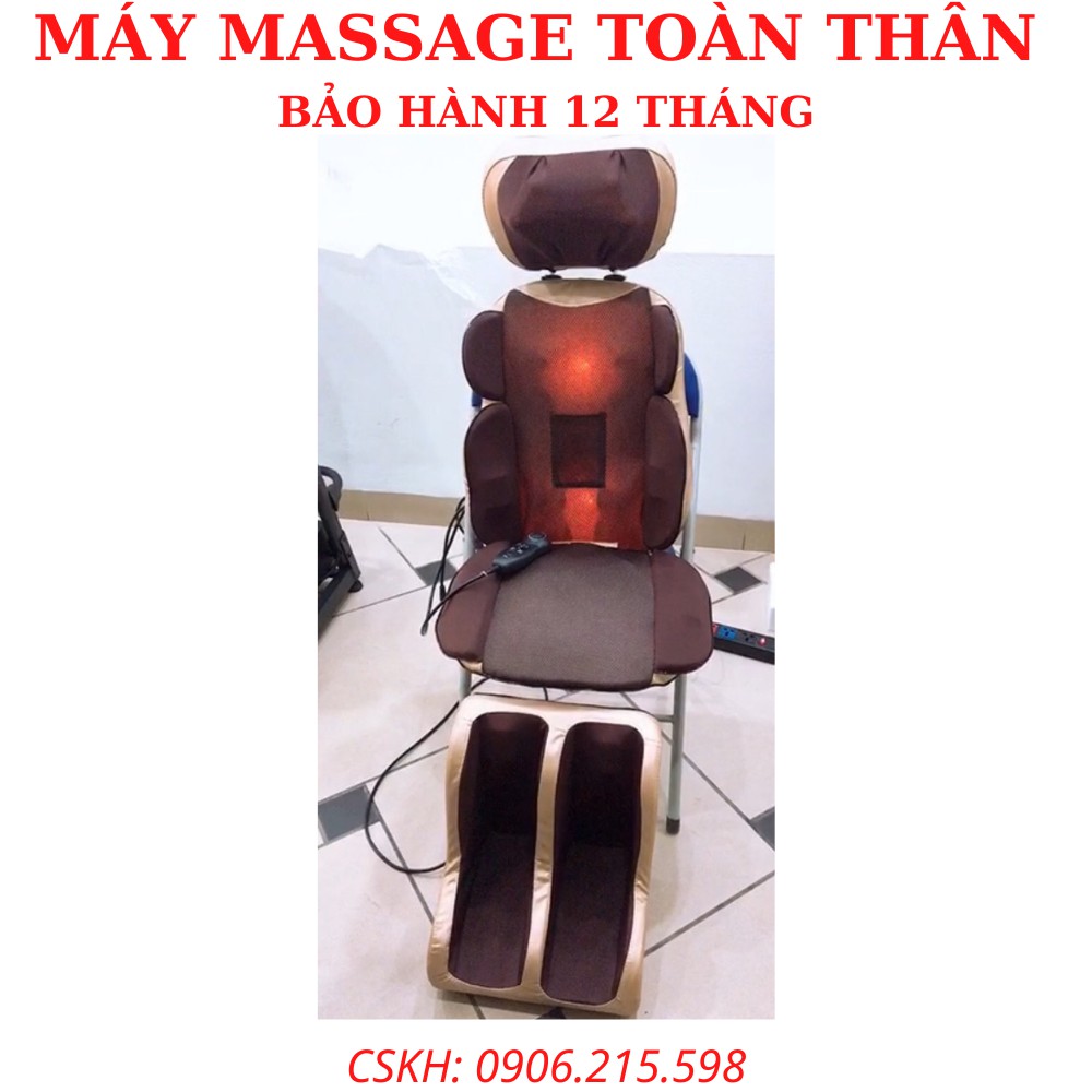 Ghế MASSAGE Toàn Thân, Ghế Mát Xa Xoa Bóp Cổ Và Vai, Xoa Bóp Mở Lưng, Xoa Bóp Eo, Rung Hông, Rung Chân, Bấm Huyệt