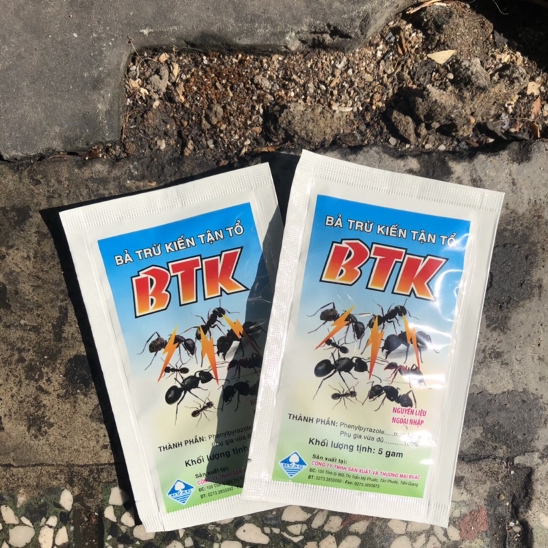 BTK 5gr- Bột rãi diệt tận ổ Kiến Hôi, Kiến Lửa, Kiến có cánh