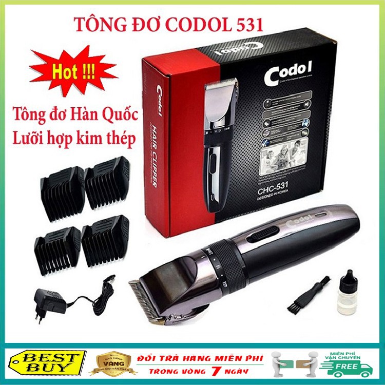 Tông đơ cắt tóc nam công nghệ Hàn Quốc Codol 531