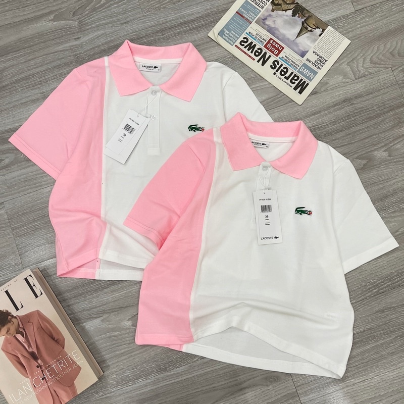 (Xuất 1:1) Áo polo sẵn siêu xinh (LACOTE)/POLO CROP TEE SIÊU ĐỈNH CHẤT LIỆU COTTON CÁ SẤU