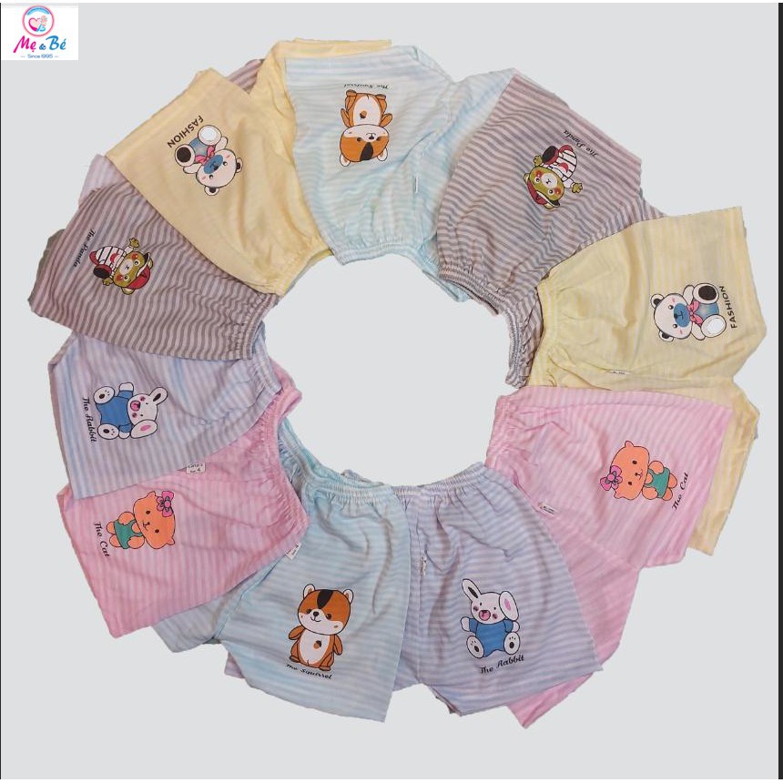 Quần đùi cho bé trai bé gái ( Vải cotton kẻ siêu mềm)