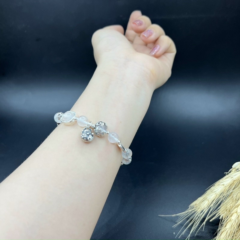 Vòng tay phong thủy mix charm Bạc 925