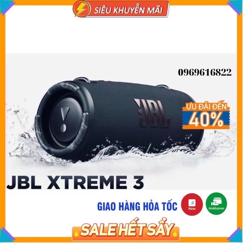 LOA BLUETOOTH JBL XTREME 3+ Không Dây Super Bass , Âm Thanh Lớn Bass Cực Chất, Chống Thấm Nước Tốt, Cắm Usb, Thẻ Nhớ, 3.