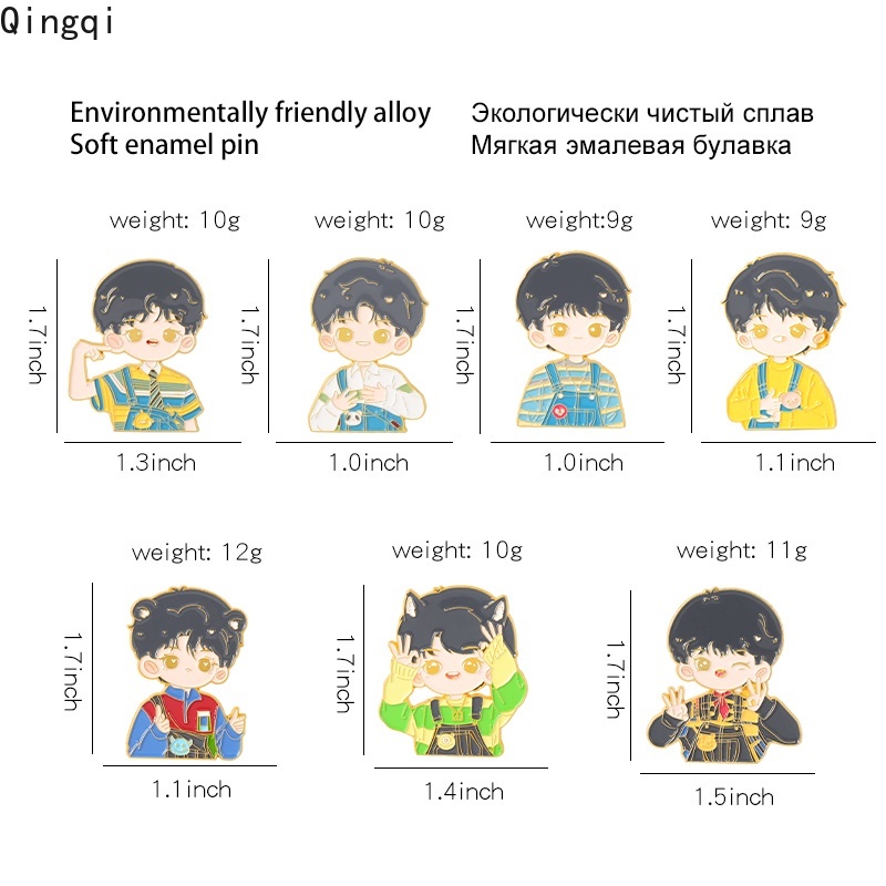 Trâm cài áo Miss Zoe hình hoạt hình nhiều màu sắc dễ thương