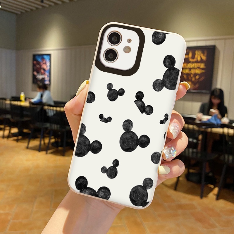 Ốp lưng iphone Đầu Gấu Mic vuông dẻo ip 6splus/7/7plus/8/8plus/x/xr/xs/11/12/pro/max/plus/13promax tr134