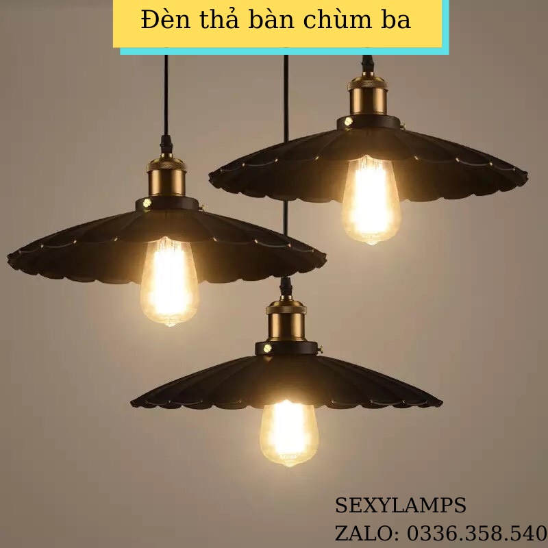 Đèn Thả Bàn Ăn Đẹp Cao Cấp Chung Cư, Quán cafe, Nhà Hàng. Tặng Bóng Led Thủy Tinh Cao Cấp