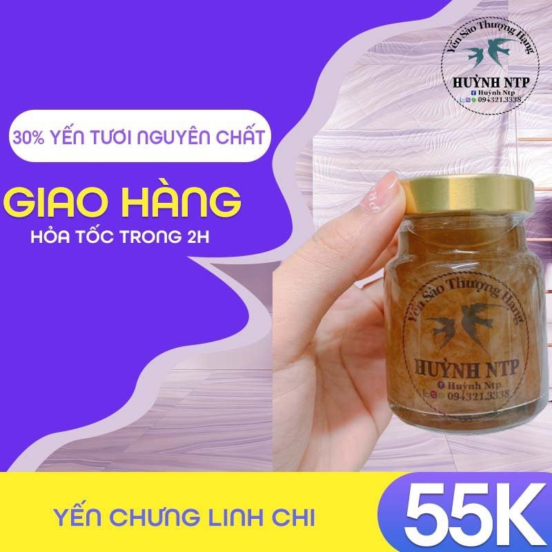 Tổ Yến Chưng Linh Chi- Bồi bổ & Phục Hồi sức khoẻ, Giảm stress, Chống dị ứng & làm đẹp da- Tốt cho trẻ từ 8 tuổi trở lên