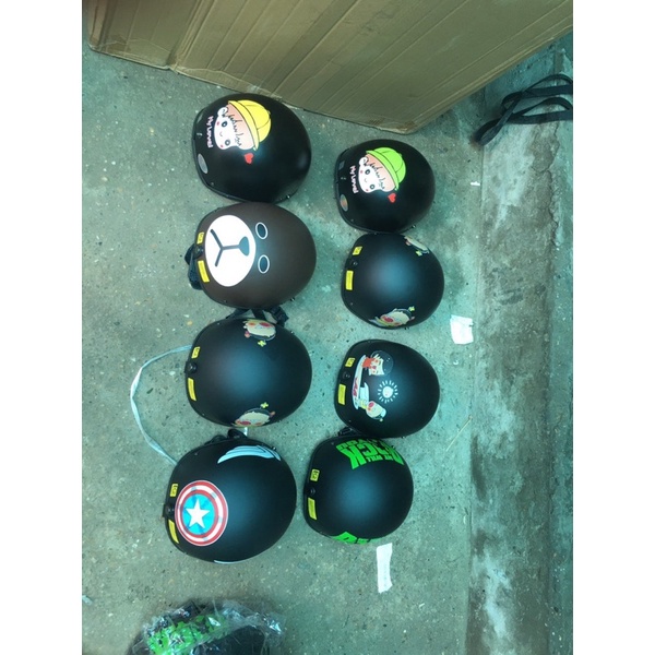 Mũ bảo hiểm người lớn nửa đầu , nón bảo hiểm đi phượt 1/2 nhiều tem