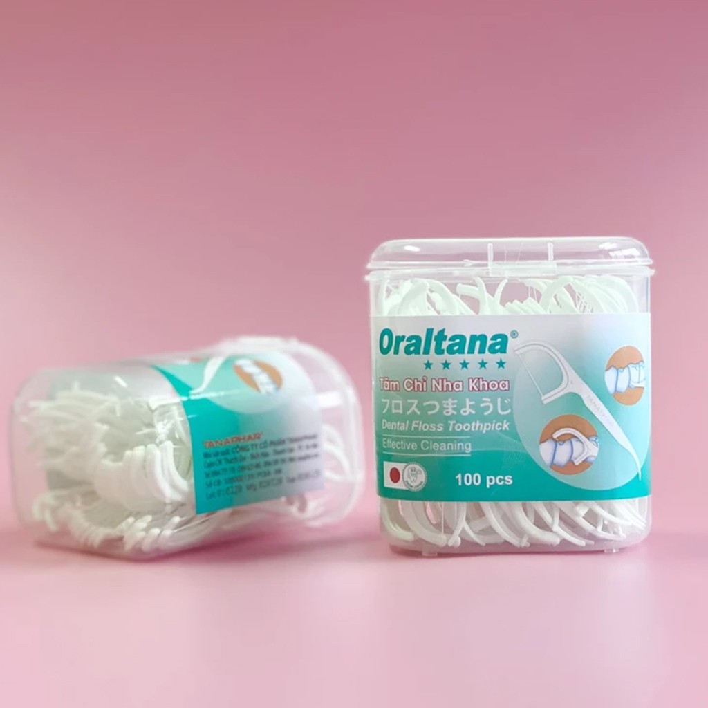 Tăm chỉ nha khoa ORALTANA Lọ nhựa 100 cái