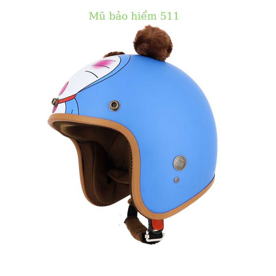 Nón bảo hiểm 3/4 Đầu Hình Thú Có Tai Cực Cute - kèm lưỡi trai