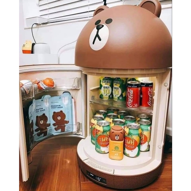 [Mã ELHA10 giảm 6% đơn 5TR] TỦ LẠNH MINI CCOMO X LINE FRIENDS 31L Hàn Quốc