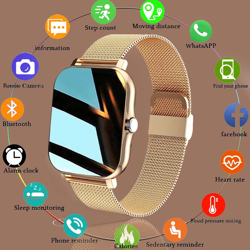 Mới Y13 Đồng Hồ Thông Minh Đo Quãng Đường Đi Giám Sát Nhịp Tim Cuộc Gọi Bluetooth 1.69 Màn Hình Cảm Ứng Vòng Tay Thông Minh