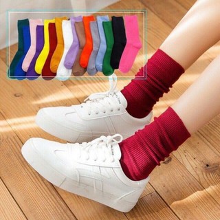 vớ tất trơn cổ cao unisex