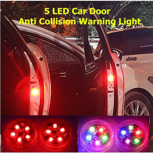 Bộ 2 Đèn led Cảnh Báo Mở Cửa Xe Hơi Từ Tính Không Dây Chống Va Chạm